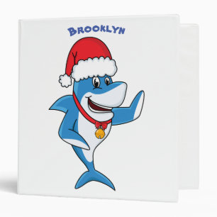 Classeur Drôle dessin animé de requin de Noël