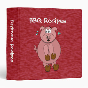 Classeur drôle effrayé de recette de barbecue de