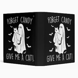 Classeur Drôle Halloween Cat Ghost Oublier Candy Donner Moi