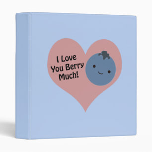 Classeur Drôle Je T'Aime Berry Beaucoup mignon Kawaii Blueb