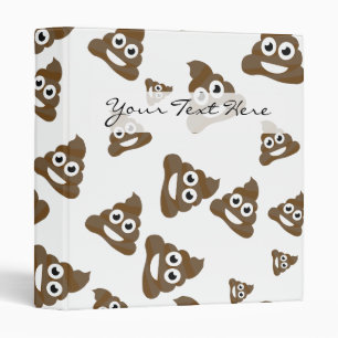Classeur Drôle mignon Poop Emoji Motif