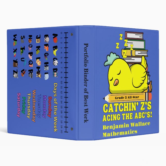 Classeur Drôle Retourner à l'école Nom de la classe Dormir  (Arrière-plan)