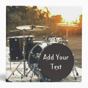 Classeur Drum Kit Drummer Rock Personnaliser la Personnalis