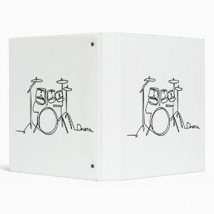 Classeur Drummer Music Design Drums One-Line