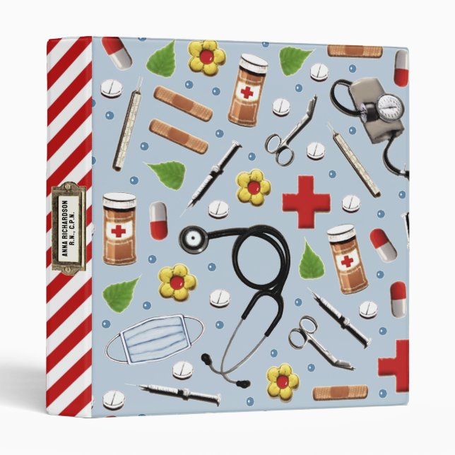 CLASSEUR du carnet d'exercices des infirmières de  (Devant/Côté)