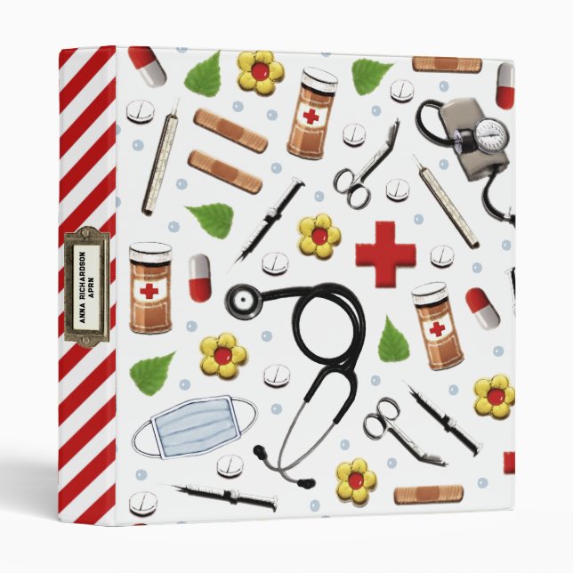 CLASSEUR du carnet d'exercices des infirmières de  (Devant/Côté)