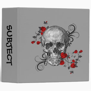 Classeur du crâne Roses rouges