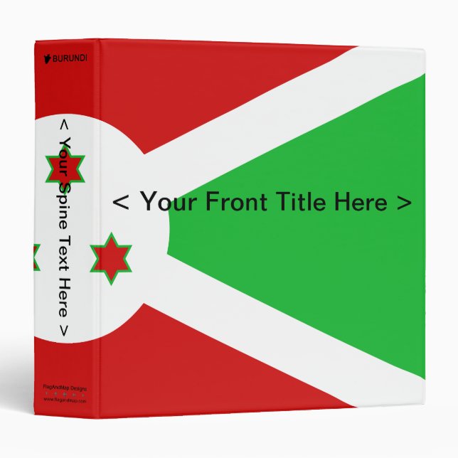 Classeur du drapeau du Burundi (Devant/Côté)