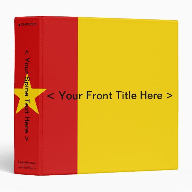 Classeur du drapeau du Cameroun (Devant/Côté)