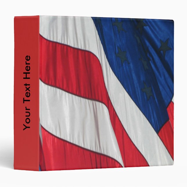 Classeur du drapeau patriotique américain (Devant/Côté)