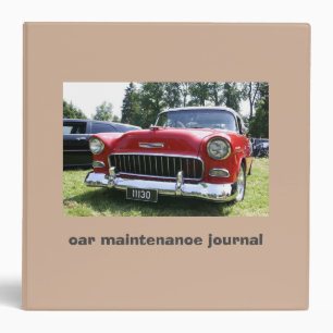 Classeur du journal 3-Ring d'entretien de voiture