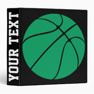 Classeur du livre de basket-ball vert personnalisé
