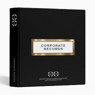 Classeur du livre des documents d'entreprise Black