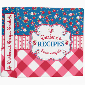 Classeur du livre Shabby Chic Floral et Plaid Rece