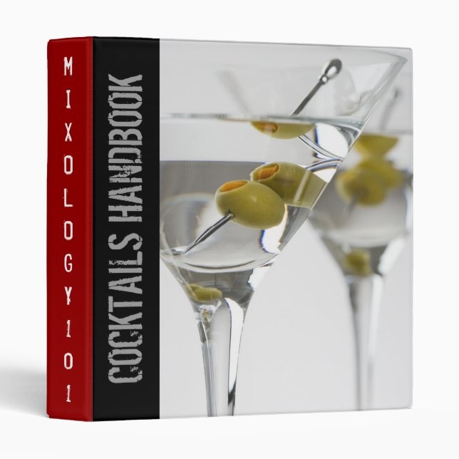Classeur du manuel Cocktails (Devant/Côté)