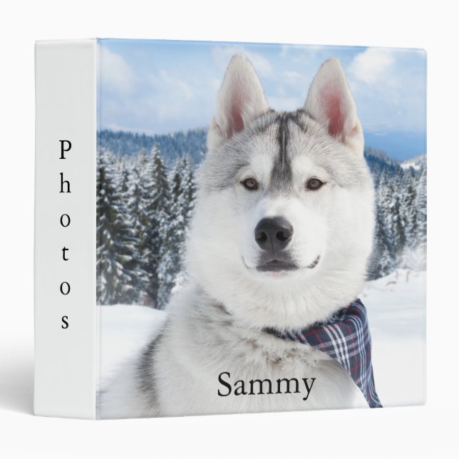 Classeur du nom de la photo de l'animal (Devant/Côté)