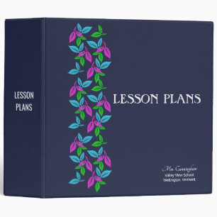 Classeur du plan de leçons de l'enseignant