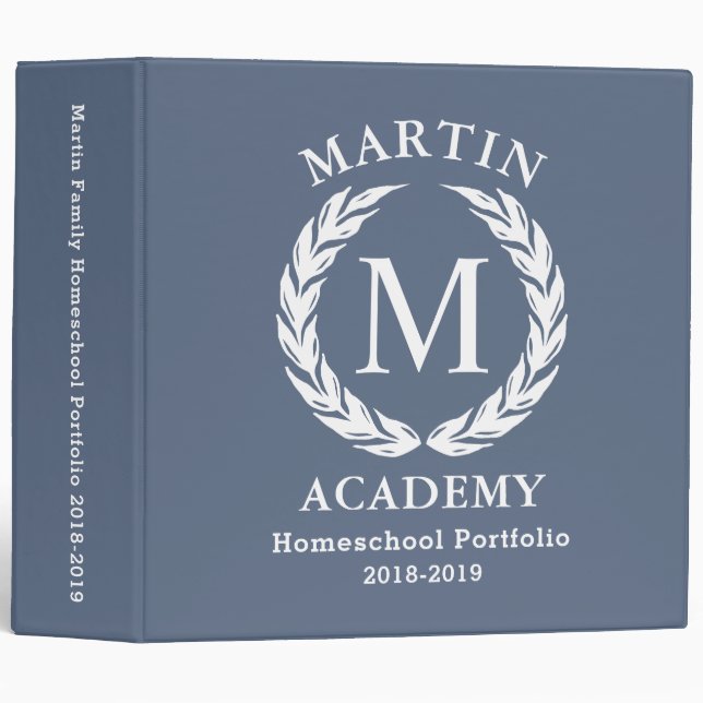 Classeur du Portefeuille Monogram de l'école d'acc (Devant/Côté)