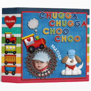 Classeur du SCRAPBOOK des trains mignons d'amour