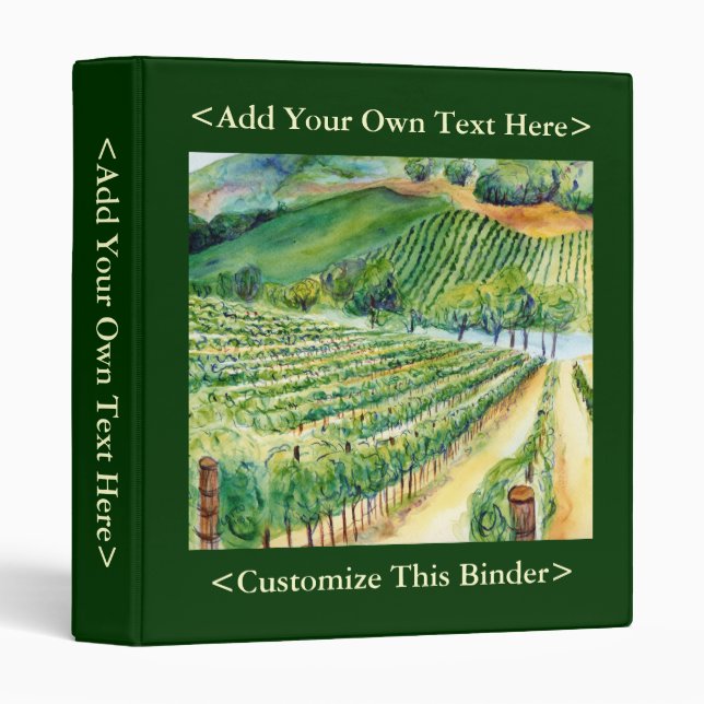 Classeur du vignoble californien (Devant/Côté)