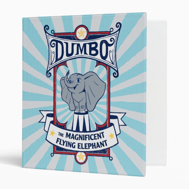 Classeur Dumbo | Le Magnifique Flying Elephant Circus Art (Devant/intérieur)