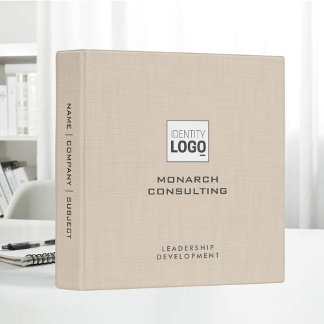 Classeur Dune Linen Fabric Texture Simple Custom Logo