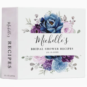 Classeur Dusty Blue Purple Navy Lilac Fêtes des mariées Rec