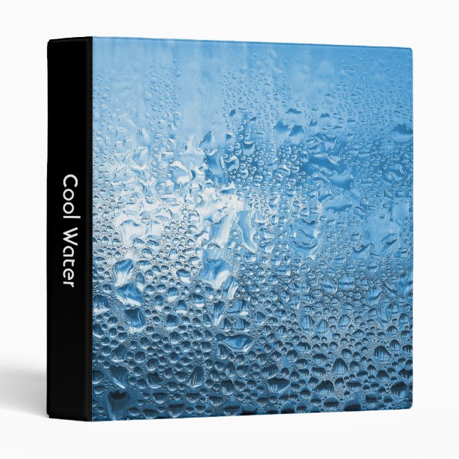 Classeur Eau bleue cool (1 po) (Devant/Côté)