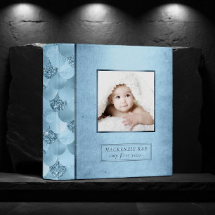 Classeur Écaille de Glam Sirène   Album Photo Bleu Glacé Po