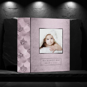 Classeur Écaille de sirène mod   Album photo bébé rose