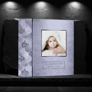 Classeur Écailles Mermaid Chic Album photo bébé violet