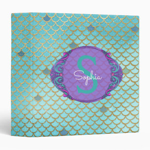 Classeur Échelle de sirène turquoise et violette École de m