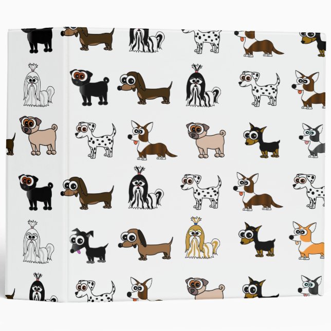 Classeur École d'amoureux des chiens/classeur de photo (Devant/Côté)