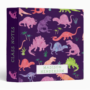 Classeur École d'aquarelle pour enfants Dinosaur Filles per