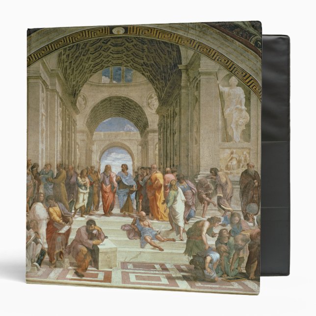 Classeur École d'Athènes, du della de strophe (Devant/Intérieur)