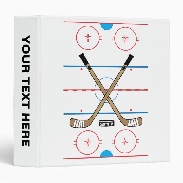 Classeur École de bâtons de hockey de diagramme de piste (Devant/Côté)