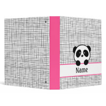 École d'ours de Panda Rose et Noir Fuchsia