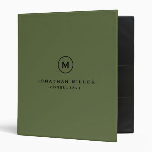 Classeur Ecole Monogramme Olive Office