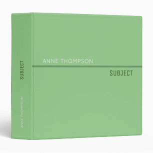 Classeur école ou bureau sauge vert minimaliste