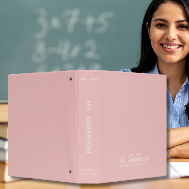 Classeur École Rose Douce (Créateur téléchargé)