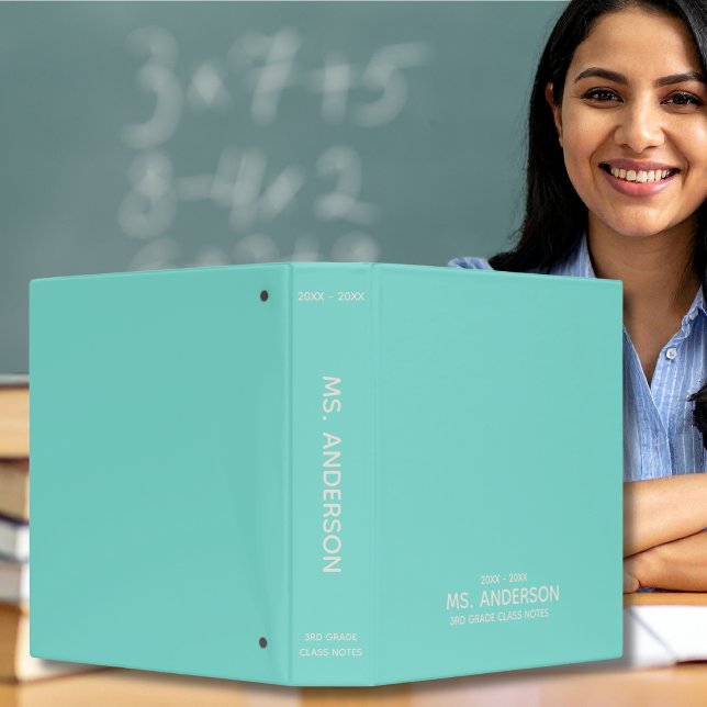 Classeur École Turquoise (Créateur téléchargé)