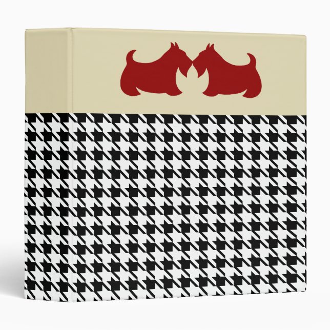 Classeur écossais Terrier Houndstooth (Devant/Côté)