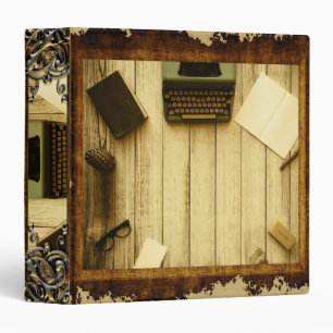 Classeur Écriture vintage assez rustique de machine à