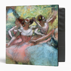 Classeur Edgar Degas quatre ballerines sur l'étape