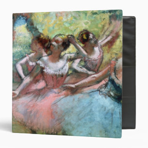 Classeur Edgar Degas quatre ballerines sur l'étape