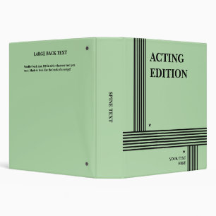 Classeur Édition intérimaire Jouer script stylisé
