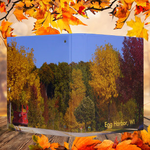 Classeur Egg Harbour, WI automne saison avec chariot