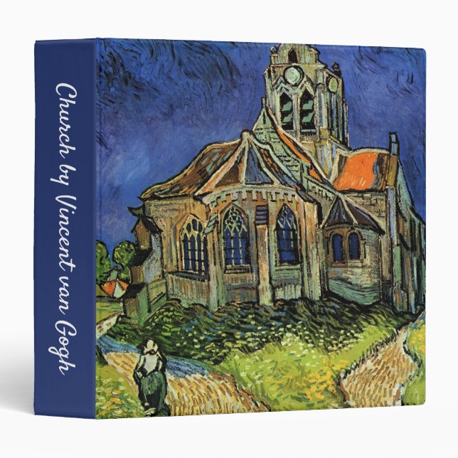 Classeur Eglise à Auvers-sur-Oise par Vincent van Gogh (Devant/Côté)