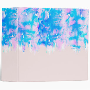 Classeur Égouttements Girly de peinture d'aquarelle de rose