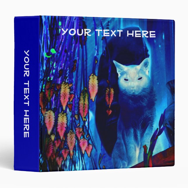 Classeur Electrique Bleu Siamese Chat Animal Art Personnali (Devant/Côté)